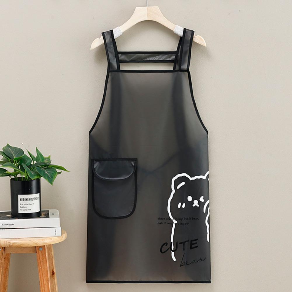 TPU Kitchen Apron Waterproof Cleaning Aprons for Aquatic Products Work Apron  Household