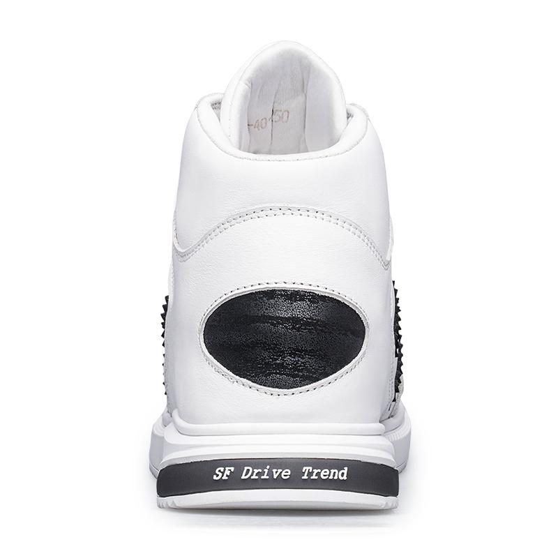 Sneakers Men Elevator Shoes Height Boots  Man Increase Insole 6Cm  Women Girl Leather Boots