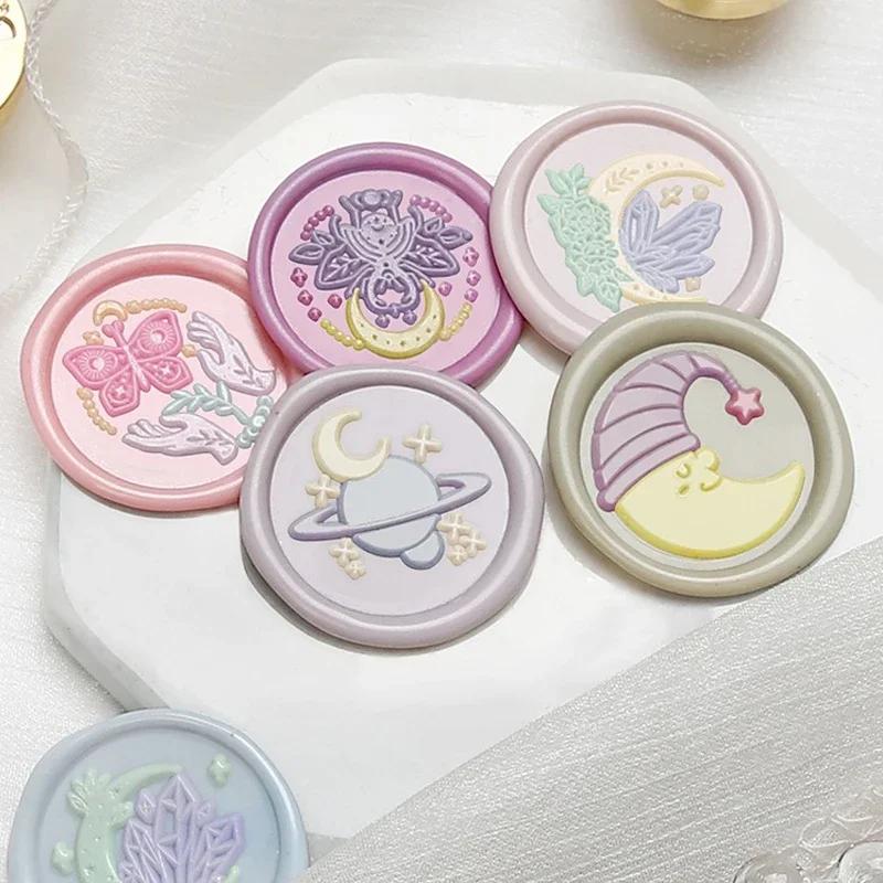 Wax Seal Stamp Moon Stars Vintage Sealing Stamp Head For Cards Craft Envelopes Wedding Wax Lacquer for Seals Scrapbooking
