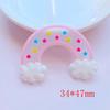 10 Stück Neue Niedliche Transparente Cartoon Regenbogen Serie PVC Flexibler Kleber Flache Rückseite DIY Scrapbook Verzierung Handy Basteldekoration