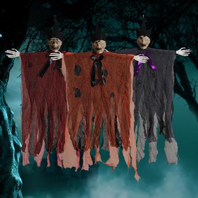 Halloween Decoration Props Hanging With Hood Haunted House Room Party Trick Door Hanging