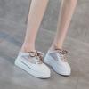Baotou half slippers women's outer wear 2025 summer new mesh breathable little white shoes thick sole inner height increase women's shoes sandals
