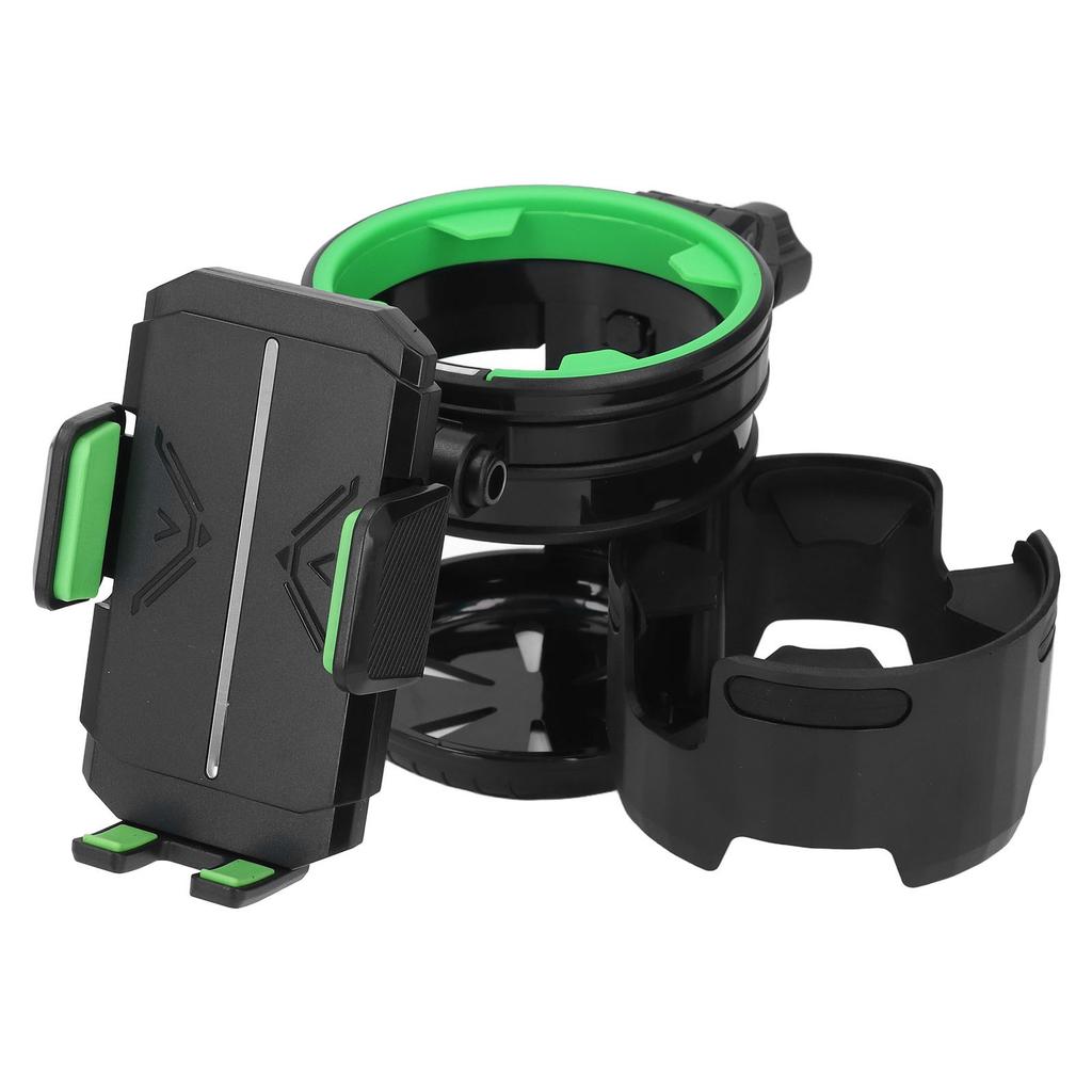 Kinderwagen-Getränkehalter mit Handyhalter 360 Grad Drehung Doppel-Becher- und Flaschenhalter Getränkehalter für Roller Fahrrad