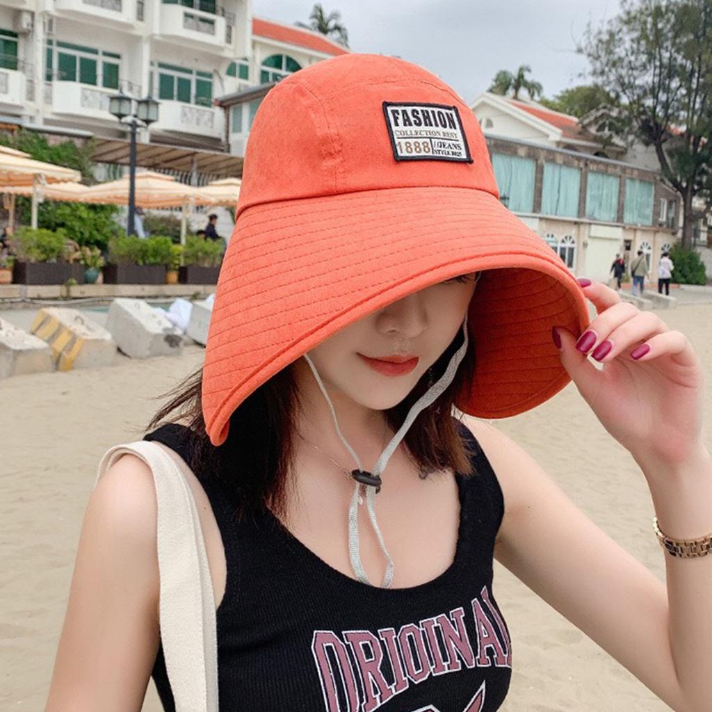Women's Large Brim Beach Sun Hat Summer Outdoor UV Protection Sun Hat for Fishing Camping Traveling