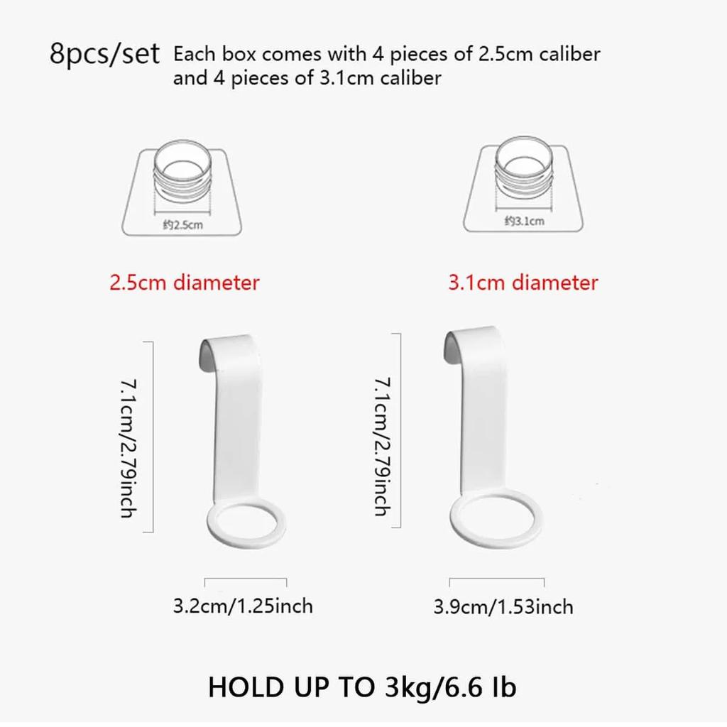 8 adet Duvara Monte Şampuan Şişesi Rafı Sıvı Sabun Duş Jeli Aksesuarları