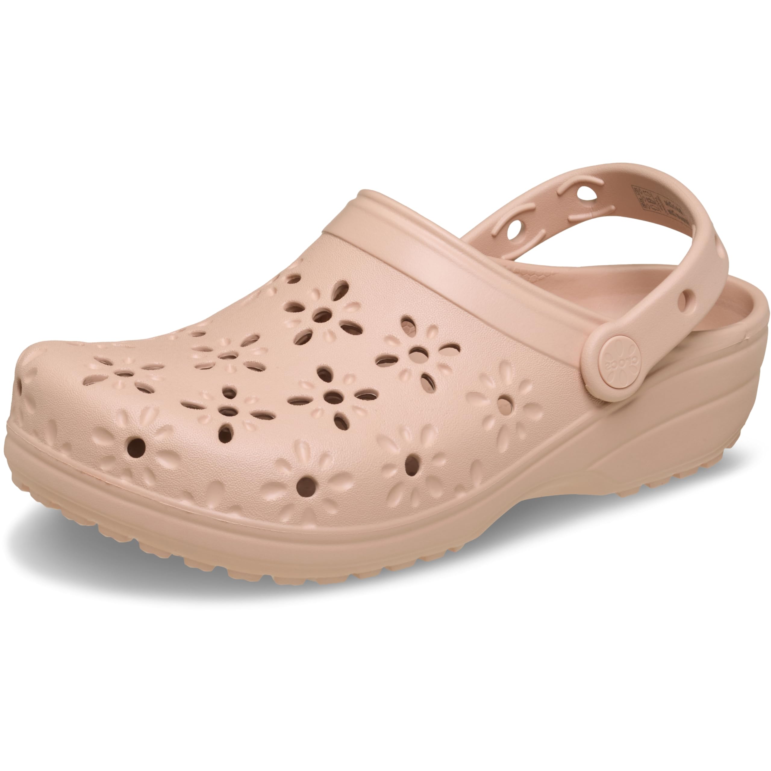 

Crocs Classic Floral Cut Out Clog, Pink Caramel, 25cm