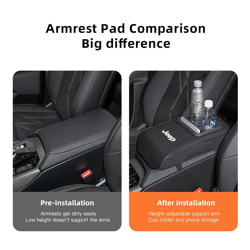 Pro auto Jeep Podložka loketní opěrky Podložka pro zvýšení úložného prostoru středové konzoly Pro Jeep Renegade Compass Grand Cherokee Wrangler Patriot Rubico