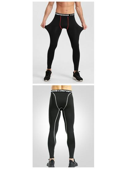 Men's Fleece-Lined Sports Base Layer Pants for Running, Autumn Home Wear, with Lettered Waistband