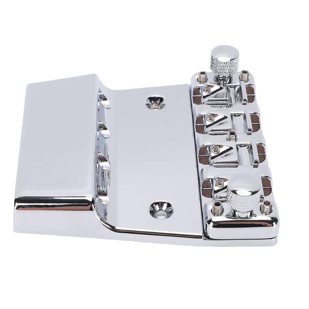 Silver Bass Bridge Metal Saddle Bridge Premium Bass Guitar Bridge  For Guitar Repair