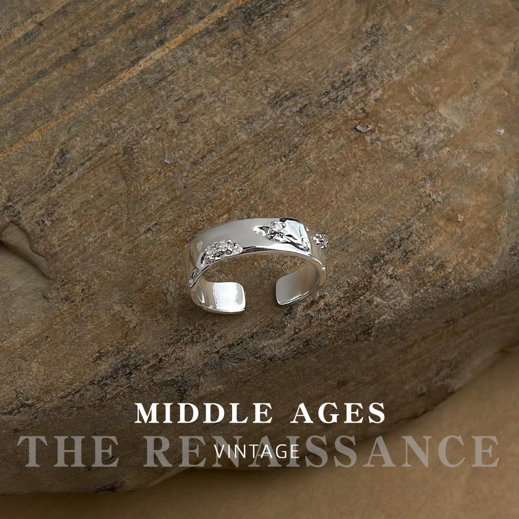 

Literary and retro silver ring collection, personality niche cold wind index finger ring, jewelry women