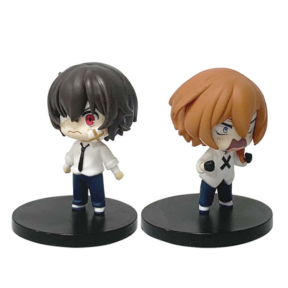 New Bungo Stray Dogs 7cm Dazai Osamu Figure Japanese Cartoon Figurines Collection Cute Toys