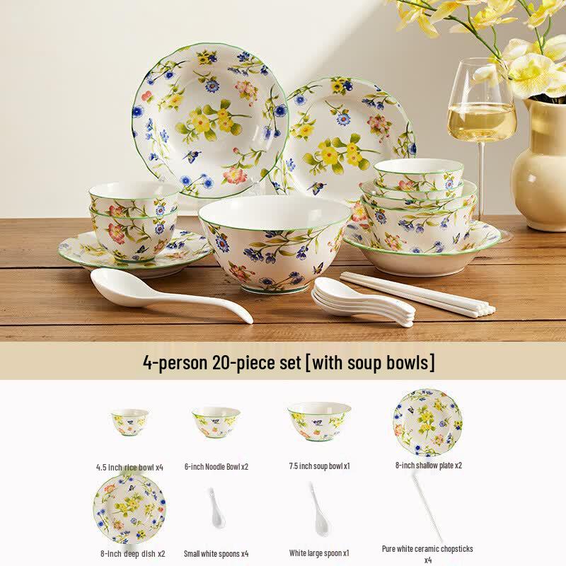 Yiceng 20-Piece Bone China Dinnerware Set