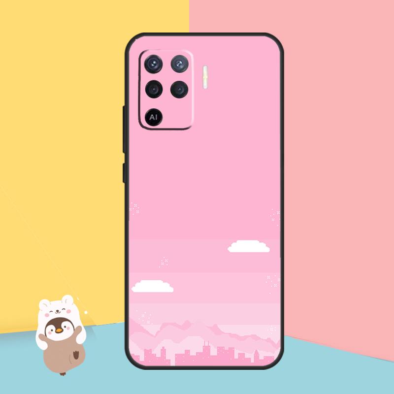 Pastelově růžový kryt pro OPPO Find X5 X3 Lite Pro A15 A16 A52 A72 A5 A9 A31 A53 A83 A93 A54 A74 A94