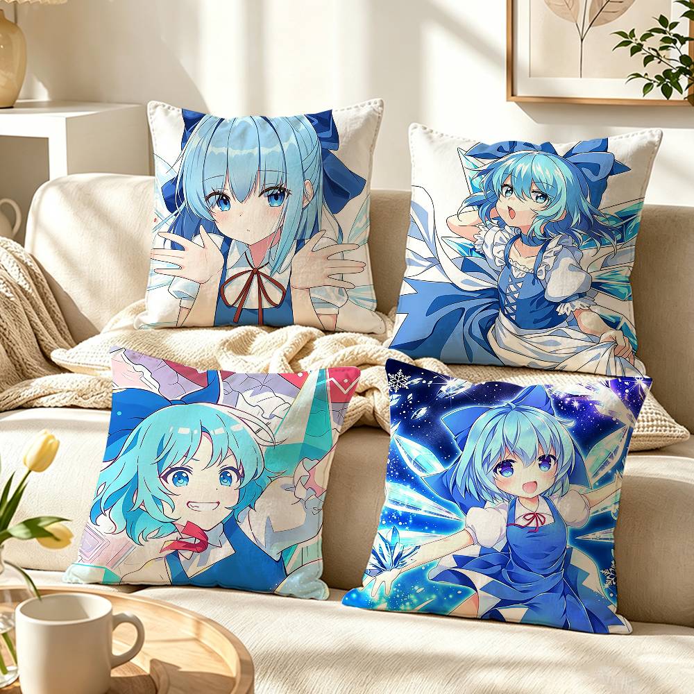 Cute Touhou Project Ccirno Pillow Case Pattern Printed Pillowcase For Living Room Sofa Cushion Cover