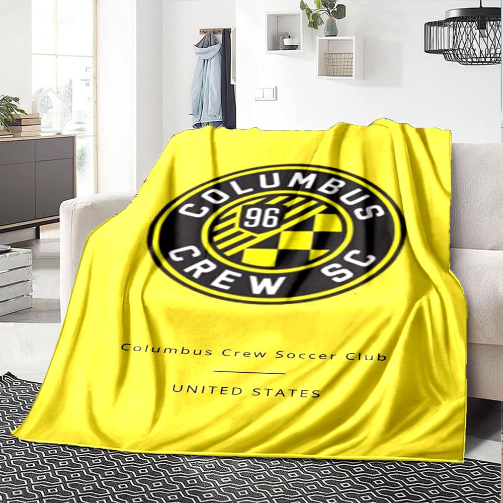 Columbus Crew SC Print Flannel Blanket High Quality Warm Comfortable Cover for All Seasons Perfect for Gifts Home Decor