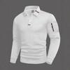 Herren Revers Genähte Tasche Reißverschluss Verziertes POLO-Shirt Ist Geeignet für Täglich Lässig Sport