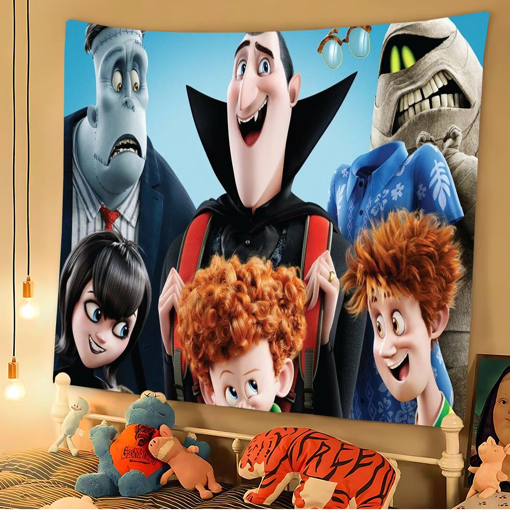Pânză de fundal reutilizabilă Hotel Transylvania Pânză de fundal cu imprimeu de animale pentru decorarea petrecerii de ziua copiilor
