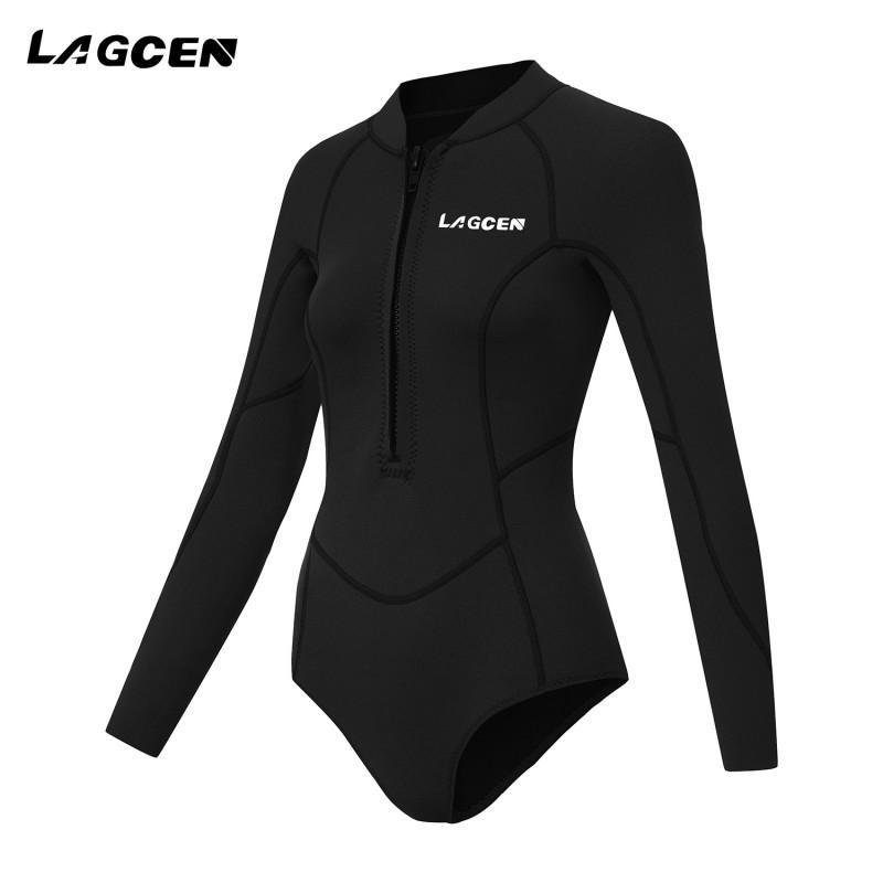 LAGCEN Womens Full Body Neoprene Wetsuit Scuba Diving Snorkeling Surfing Water Sports Warm Thermal Protection