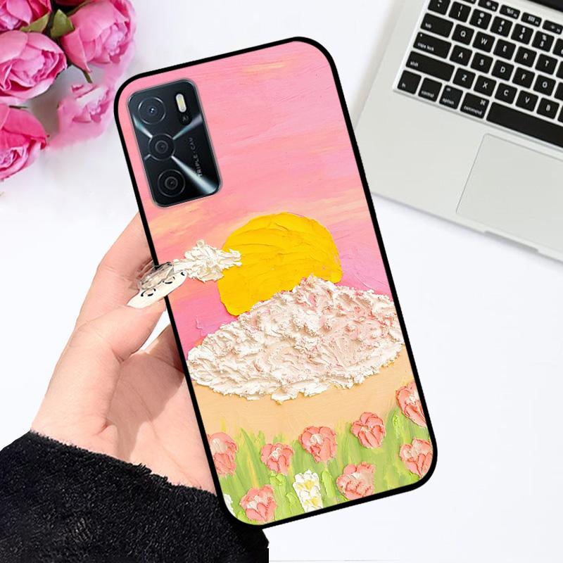 For Oppo A16 A16s 4G Case CPH2269 CPH2271 Fashion Cartoon Shockproof Soft Silicone Phone Cover For OPPO A16s A 16 Coque Bumper