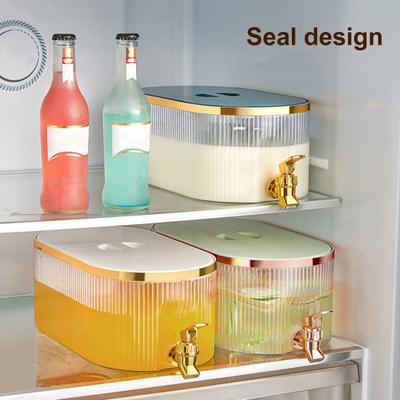 5,3 l Kühlschrank-Kaltkessel mit großem Fassungsvermögen und Wasserhahn, hitze- und kältebeständig, auslaufsicher, leicht zu reinigender Saftkrug in Lebensmittelqualität für zu Hause