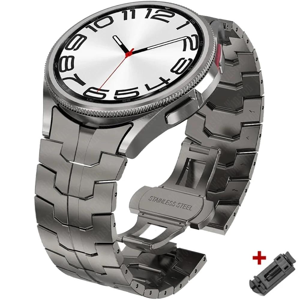 Stainless Steel Strap for Samsung Galaxy Watch 7 6 5 4 Classic 47mm 43mm 42 46mm 45mm No Gaps Metal Band 40 44mm Link Bracelet