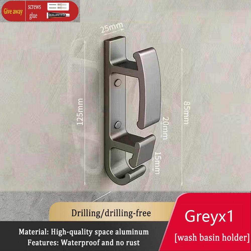 Wall-mounted Washbasin Storage Rack Space Aluminum Bathroom Bathtub Bracket Gifts Washbasin Hook