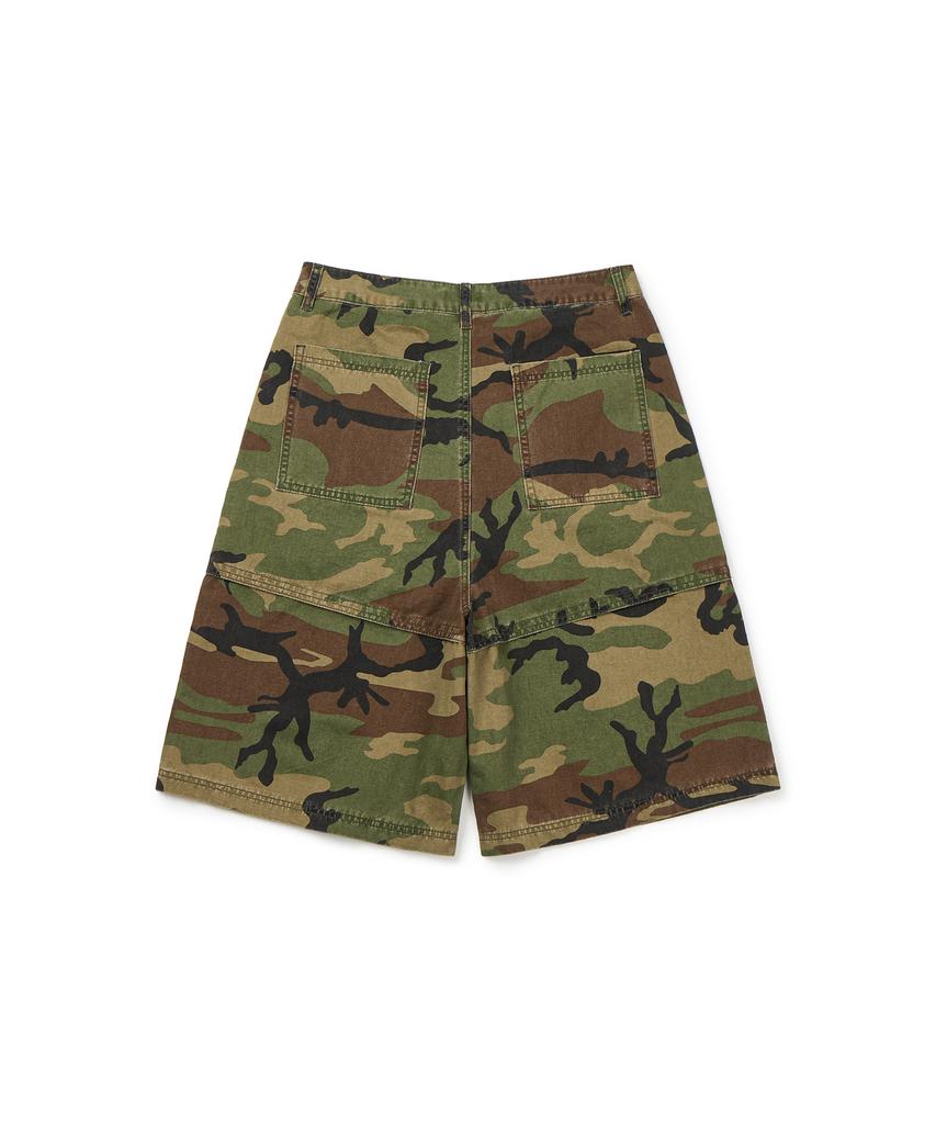 ESCONDIDO DETRÁS de Pantalones Cortos Bermuda con Bolsillo Grande (Camuflaje)