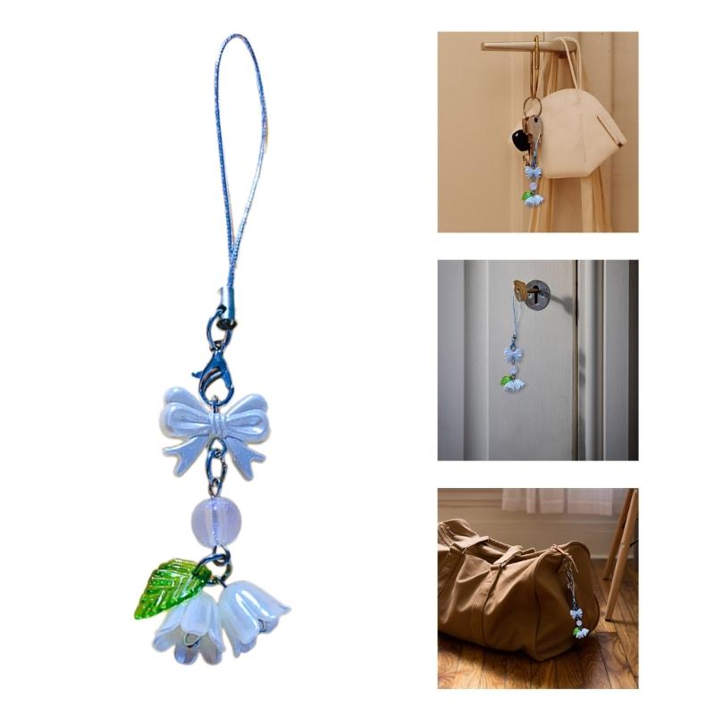 Fashionable Phone Pendant Cute Bag Charm Handmade Phone Charm Stylish Phone Chain Alloy Material Gift for Women Girls