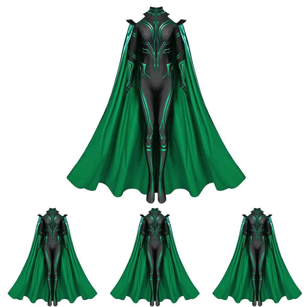Thor3 Ragnarok Hela Body e Mantello per Adulti e Bambini Costume di Halloween Perfetto per il Gioco di Ruolo e le Esibizioni Teatrali
