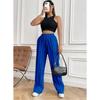 Straight Leg Sports Pants2025 Women Clothes Casual Sweatpants Drawstring Vertical Stripes Straight Sweat Pants