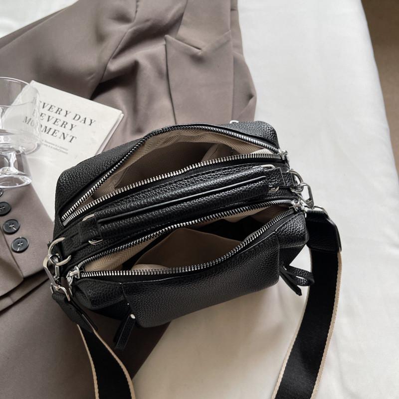 Bag Women Pu Leather Crossbody Handbag With Puckered Design For Daily Use