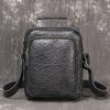 Sac à Main Homme en Cuir Véritable Première Couche Cuir de Vache Sacoche de Loisir Voyage Sac à Bandoulière Mode Polyvalent