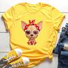 Stampa Mamma Chihuahua T-shirt da Donna Estate Nuova Moda T-shirt Divertente Design Cane Bella Ragazza T-shirt Tee Shirt Femme