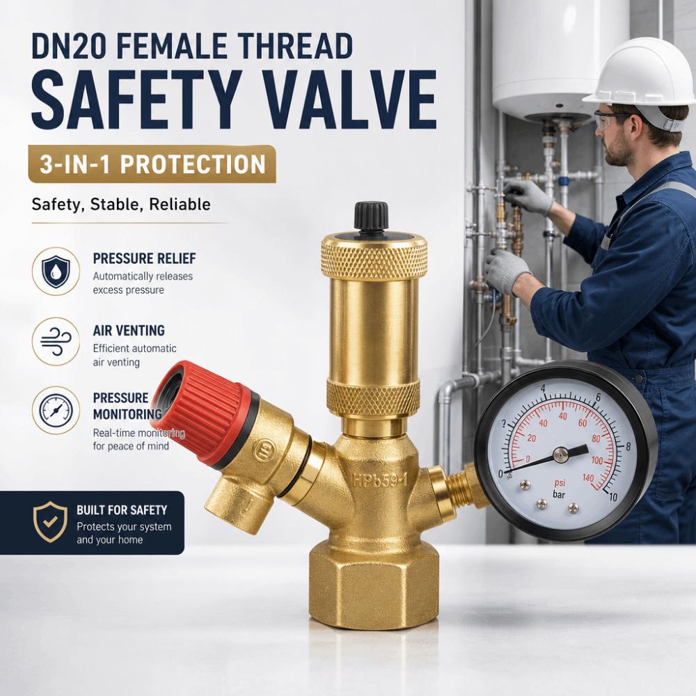 3/4" Pressure Relief Valve PRV Solar Water Heater Valve Pressure Reducing Valve  Hard Decoration
