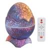 Dinosaur Egg Star Projector Adjustable Angle White Noise Bluetooth Night Light Projector with Remote Control