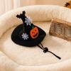 huaqianguhh Halloween Dog Hat, Adjustable Cat Witch Pumpkin Bat Cobweb Pet Hat for Small Medium Dogs Cats Holiday Costume Photo Prop