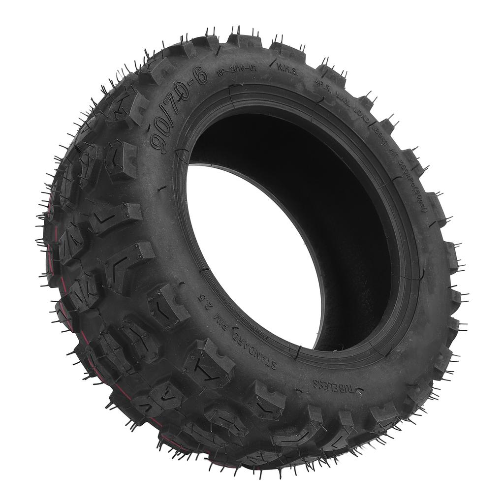 90/70-6 Off Road Vacuum Tire Rubber 10 Inch Electric Scooter Vacuum Tire Replacement Anti Skid Thick