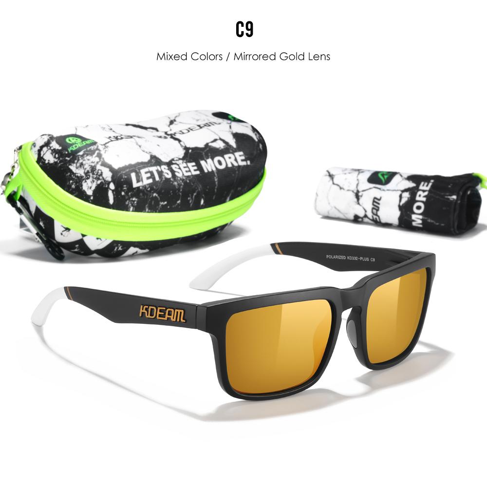 KDEAM Large Size Men's Sunglasses Polarized Photochromic Night Vision Goggles Oversized Sun Glasses With 154mm Width KD332 PLUS