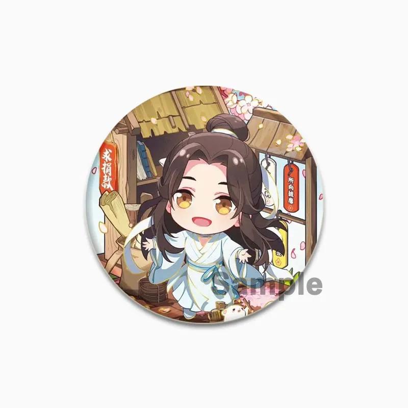 32/44/58mm Heaven Official's Blessing Anstecker Huacheng Xie Lian Anime Broschen Handgemachte Niedliche Emaille-Pins für Kragen Kleidung Schmuck 44/58mm