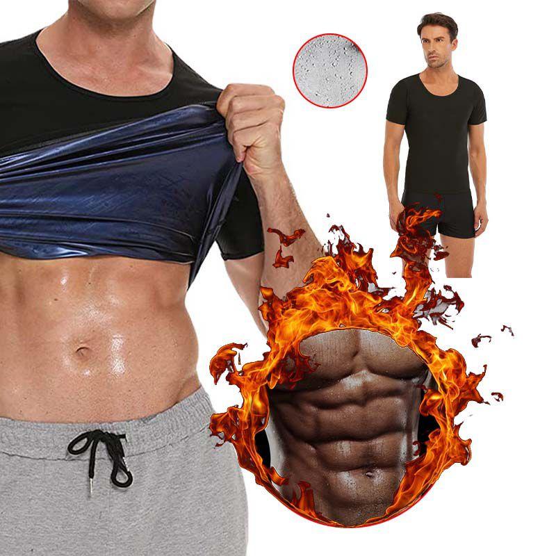 Sweat Men Slimming Polymer Vest Sauna Weight Loss Fitness Tank Shaper Top