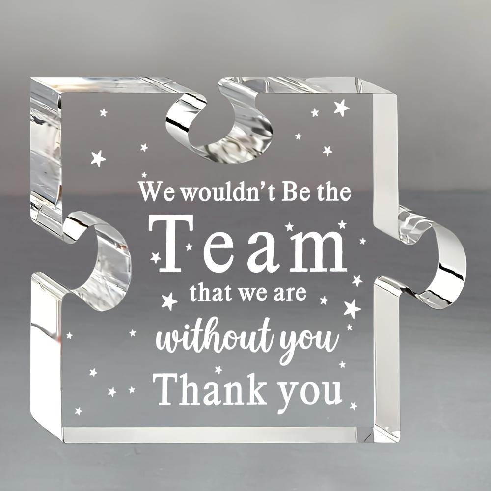 Team-Plakette, Dankeschön-Geschenke für Führungskräfte, Chefs, Wertschätzungsgeschenk für den Chef, Andenken für den Bürorücktritt, Mitarbeiter-Wertschätzungstag-Geschenke für das Team