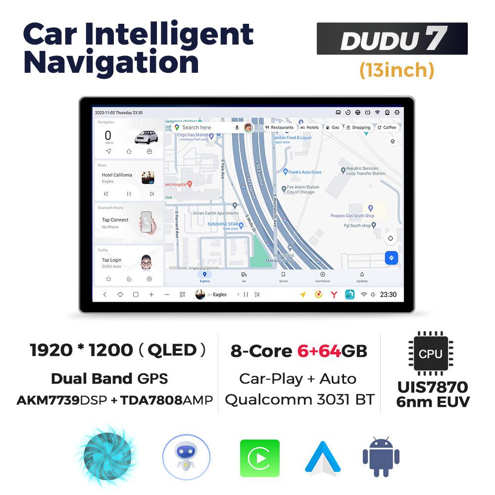 DUDU7 Universal 9.5" 10.36" 11.5" 13 Inch Android Car Radio Stereo Multimedia Video Player GPS CarPlay Auto Intelligent Systems