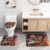 3pcs Ash Ketchum Pikachu Art Pattern Flannel Nonslip Absorbent Washable Decorative Bathroom Home Toilet Seat Cover Mat