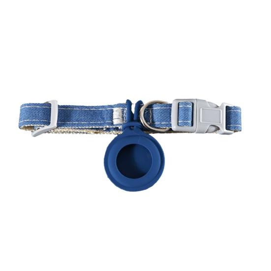 Cat Collar Adjustable Quick Release Wear Resistant Pet Neck Strap Safety Band Tracker Protective Case for AirTag