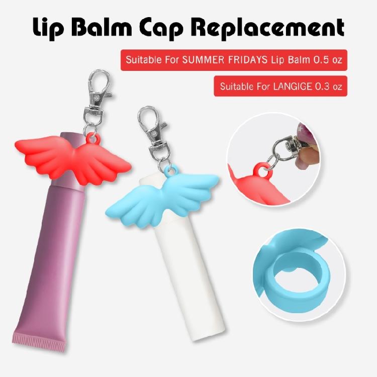 Lip Balm Holder Caps with Keychain Replacement Cover Suitable for Busy Women and Girls Seeking Both Style and Utility