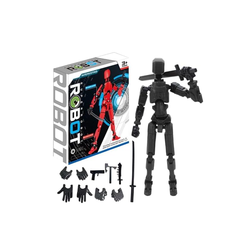 T-13 Action Figure Set, Color Box Version, Printed Articulated Movable Full Body Activity Robot, Multi-Jointed Action Fidget Toy Figure Home Decor
