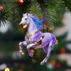 2D Acryl Pferd Anhänger Rucksack Anhänger Weihnachtsbaum Hängeornament Party Neujahr Dekoration Auto Rückspiegel Anhänger