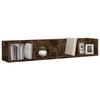 VidaXL Wall-mounted CD Shelf Smoked Oak 100x18x18 Cm Engineered Wood 826617