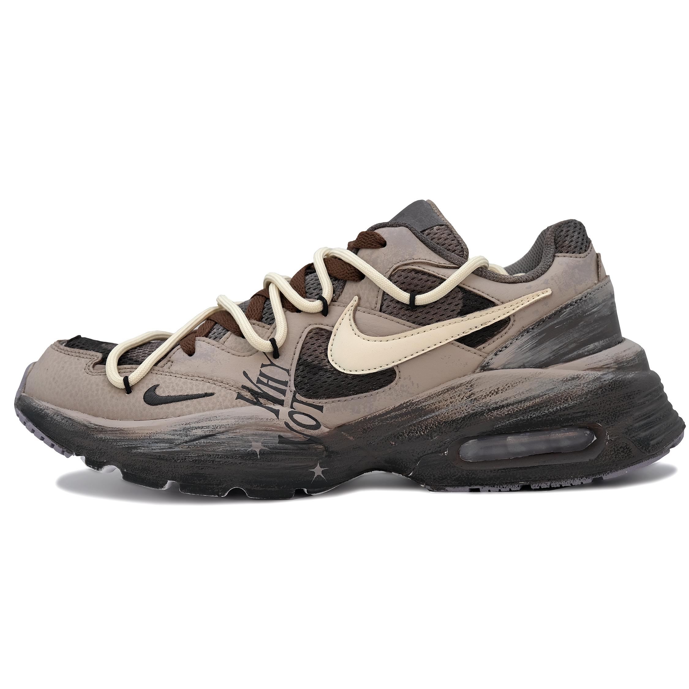 

Nike Air Max Fusion Низкие беговые кроссовки Женские Коричневые CJ1671-105 Устойчивые к скольжению и истиранию(Команда163-) 44.5