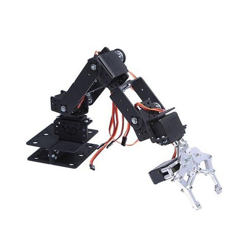 Six-Axis DIY Programmable Robotic Arm Kit with Servo Gimbal and Claw Platform